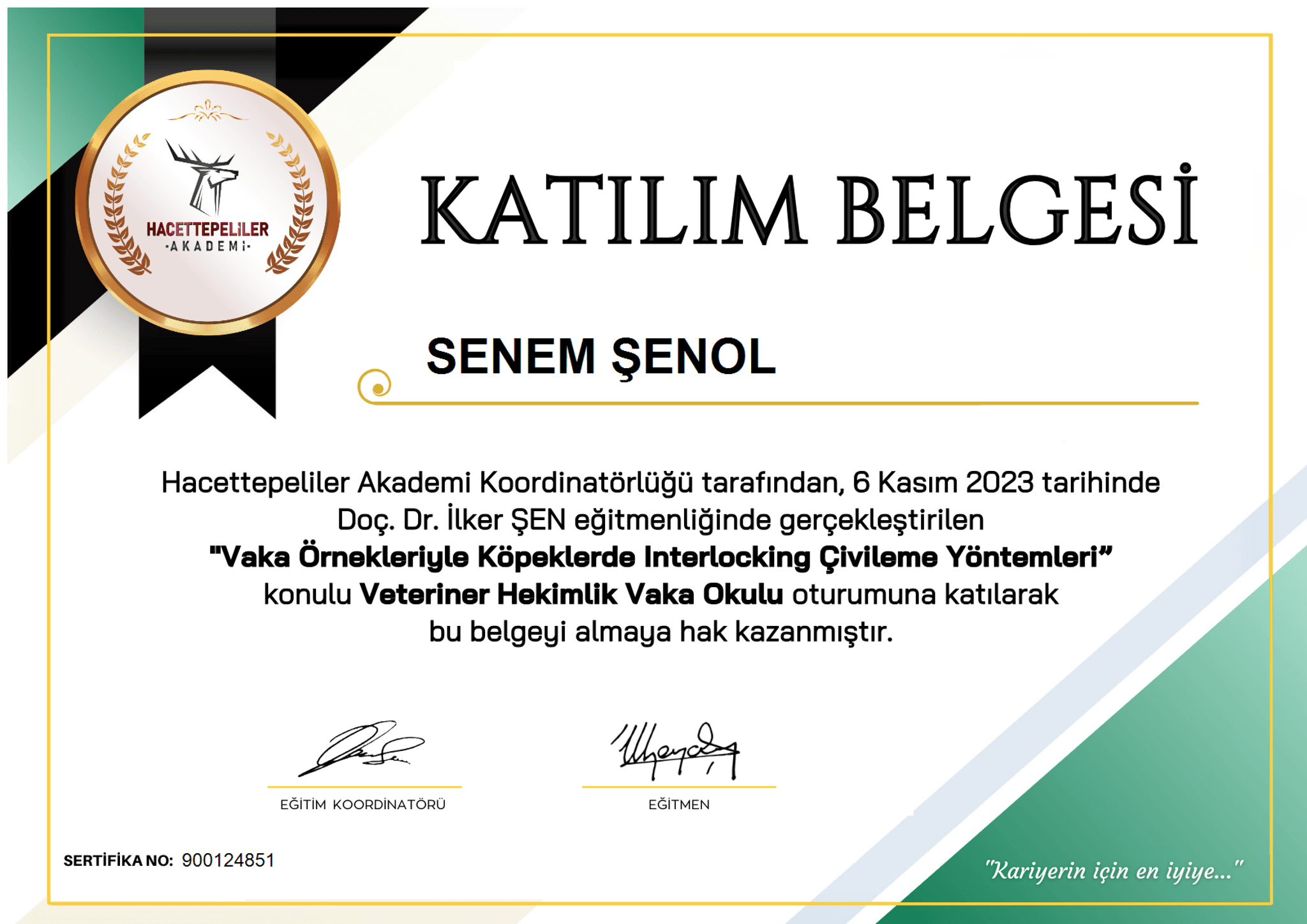 Senem Şenol - Sertifika 21