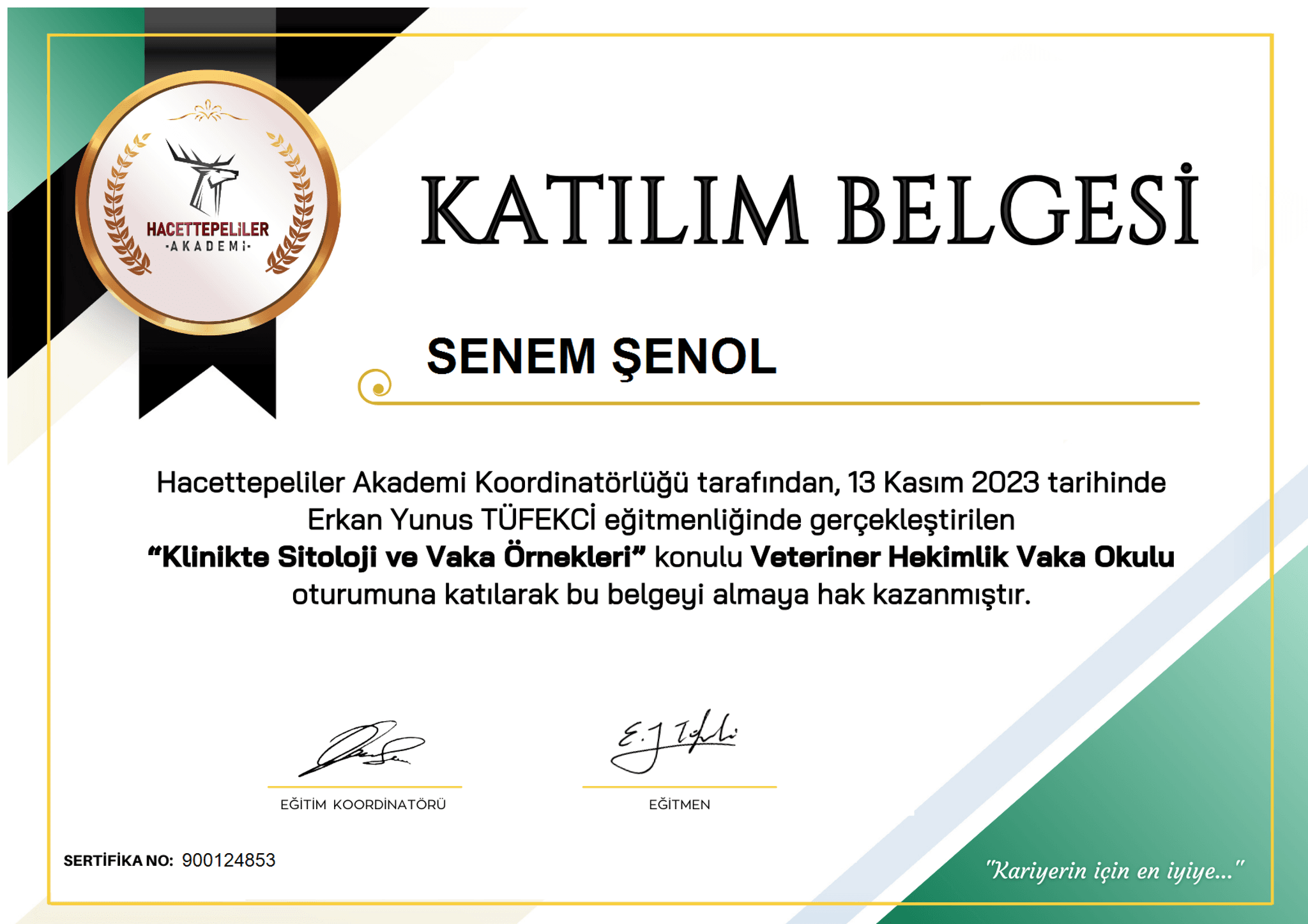 Senem Şenol - Sertifika 23
