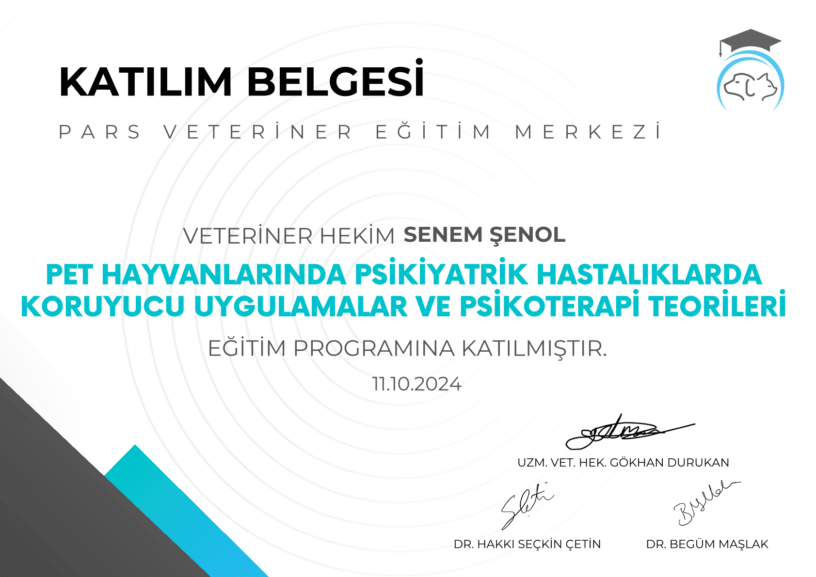 Senem Şenol - Sertifika 4