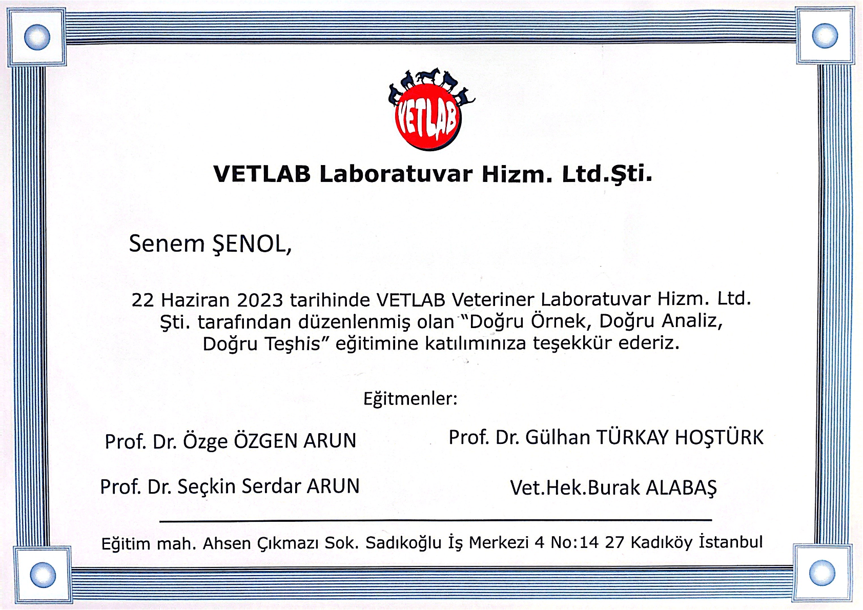 Senem Şenol - Sertifika 5