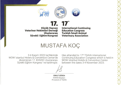 Mustafa Koç - Sertifika 1
