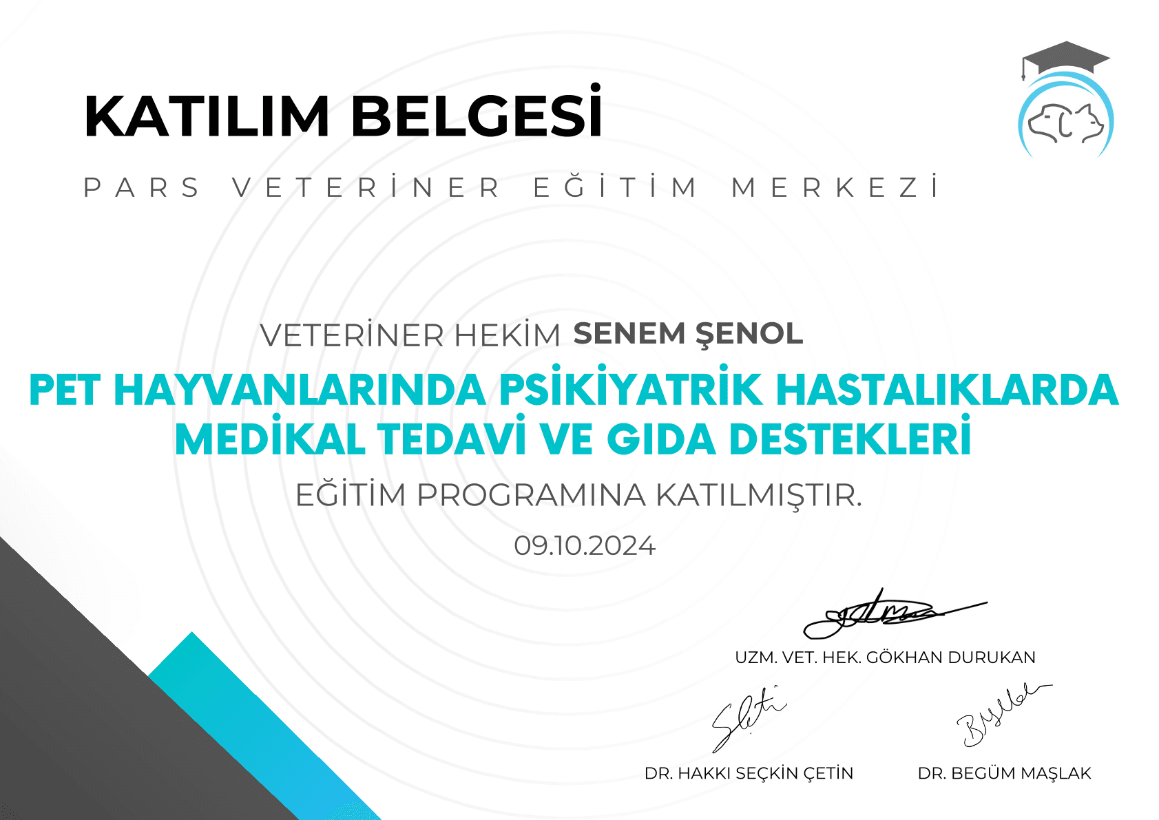 Senem Şenol - Sertifika 3